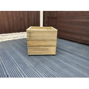 Square Wooden Treated Decking Planters Pots 30x30x38cm