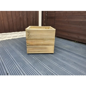Square Wooden Treated Decking Planters Pots 30x30x38cm