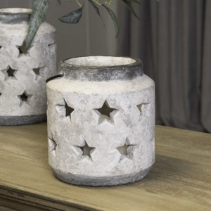 Bloomville Stone Star Handcrafted Lantern
