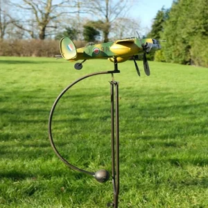 Lancaster Bomber Rocking Garden Stake – Metal Garden Ornament