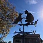 Weather Vane Wind Dog and Ma..