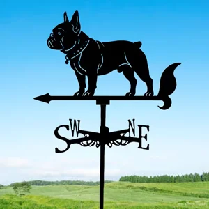French Bulldog Wind Vane Weather Vane – Metal Wall Art Garden Decor