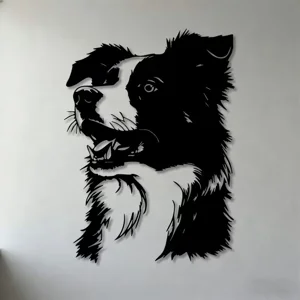 Border Collie – Metal Wall Art – Dog Wall Decor 35cm Ideal Dog Owners