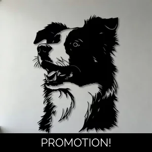 Border Collie – Metal Wall Art – Dog Wall Decor 35cm Ideal Dog Owners