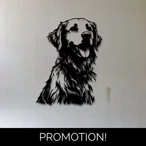 Golden Retriever Metal Wall Art – Dog Décor