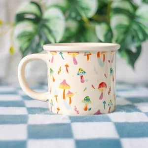 Groovy Mushroom Mug 350ml – Colourful Ceramic Coffee Cup