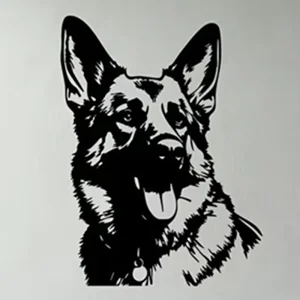 German Shepherd Metal Wall Art – Dog Head Iron Wall Decor