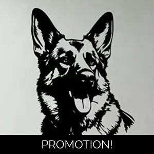 German Shepherd Metal Wall Art – Dog Head Iron Wall Decor