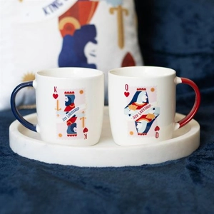 Her Ladyship & His Lordship Couples Mug Set – Matching King & Queen Coffee Mugs