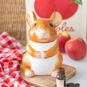 Mouse Shaped Ceramic Oil Burner & Wax Warmer – Cute Animal Home Fragrance Decor