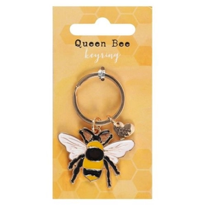 Queen Bee Enamel Keyring – Cute Bee Charm Keychain Gift