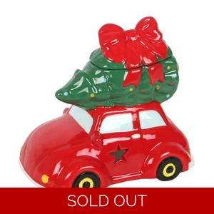 Vintage Red Car Ceramic Oil Burner – Christmas Wax Warmer