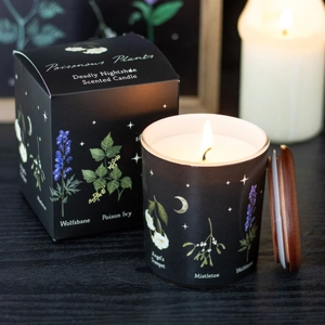 Deadly Nightshade Scented Candle – Gothic Home Fragrance & Poisonous Plants Décor