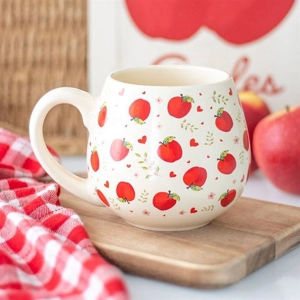 Apple Print Ceramic Mug – Cottagecore Countryside Charm