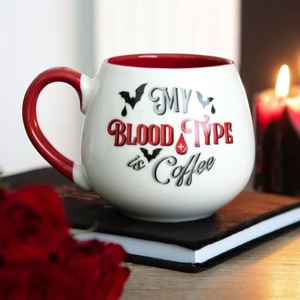My Blood Type is Coffee Mug – Vampire Gothic Coffee Cup, 500ml