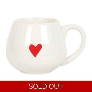 Love Red Heart Hidden Message Rounded Mug