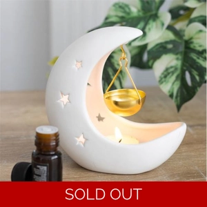 Crescent Moon Oil Burner – Create a Dreamy Midnight Atmosp..