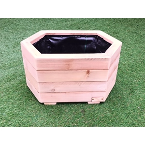 Willow Long Hexagon Wooden Planter 50cm x 30cm x 42cm