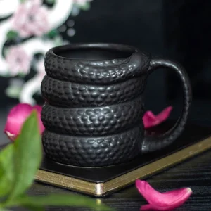 Black Snake Mug 500ml – Large Ceramic Gothic Coffee Cup