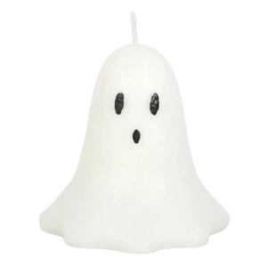 Unscented White Ghost Candle 10cm Halloween
