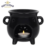 Black Cauldron Oil Burner – Star Cut Wax Melt Warmer