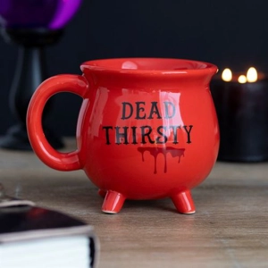 Dead Thirsty Ceramic Red Cauldron Mug