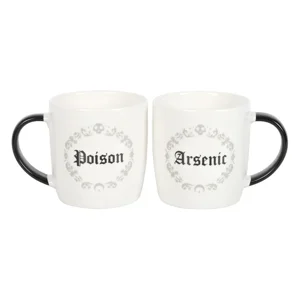 Poison & Arsenic Mug Set – Gothic Couple Cups 350ml