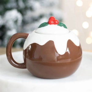 Novelty Christmas Pudding Shaped Big Mug