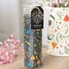 Midnight Bloom French Tulip Tall Glass Candle – Luxury Floral Candle