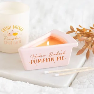 Home Baked Pumpkin Pie Scented Ceramic Candle – Autumn Pie Dish Candle