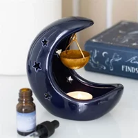 Crescent Moon Hanging Oil Burner – Celestial Décor
