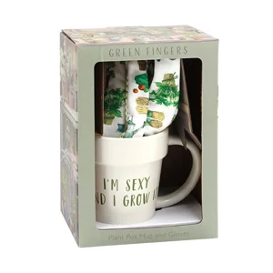 Green Fingers Mug & Garden Glove Set