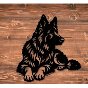 German Shepherd Metal Wall Art – Alsatian Dog Garden & Fence Decor
