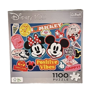 Trefl Disney 100 Positive Vibes Puzzle: Mickey & Minnie - 1100 Pieces