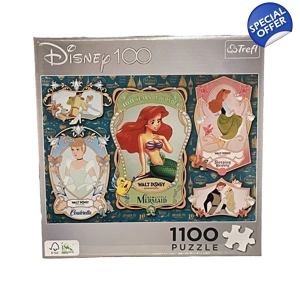 Trefl Disney 100 Puzzle: Cinderella, Little Mermaid, Sleeping Beauty - 1100 Pieces