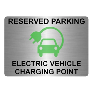 W003 RESERVED PARKING ELECTRIC VEHICLE CHARGING POINT Metal Aluminium Plaque Sign