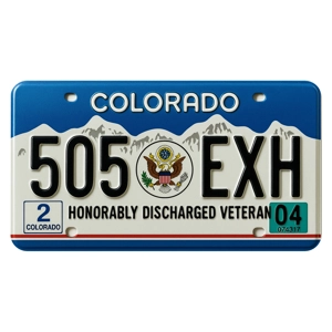 505EXH Colorado Replica USA License Number Plate Metal Aluminium