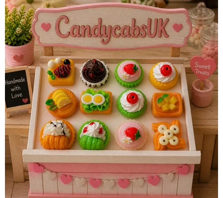 10pcs Delicious Fake Cream Cakes Topped With Fruit Pastries Fake Food Plates & Bowls Dolls Play Non