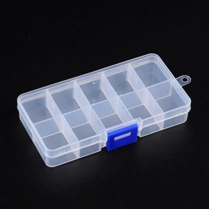 10 Compartment Organiser Storage Plastic Box Adjustable Dividers Box CRAFT DIY
