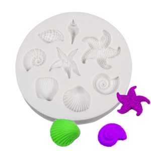 Food Grade Sea Shell Starfish Silicone Mold Soap Candle Fondant Baking Chocolate