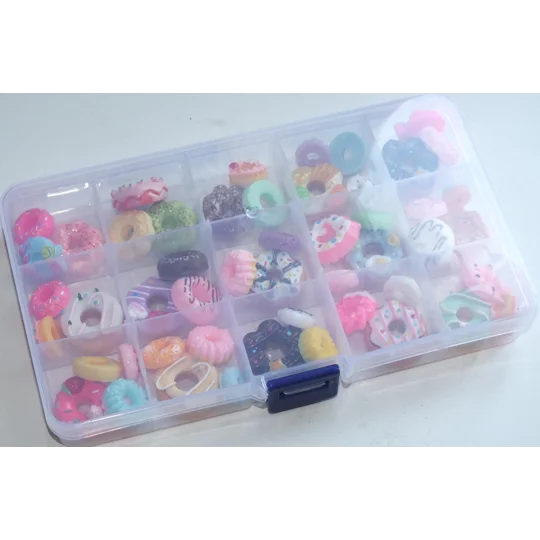 50Pcs Mixed Resin FAKE FOOD Donuts Cakes Plus Storage Box DIY Kit Cabochon Decoden Kawaii Flatback C