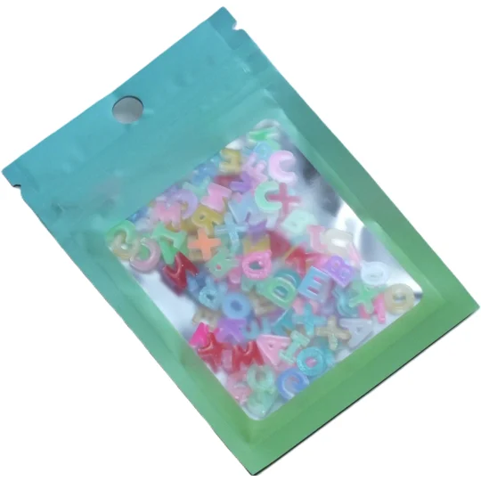 100 Pcs TINY Mixed Resin A-Z Letter Word Alphabet Shapes For Nail Art Charms Resin Craft DIY 5mm-6mm