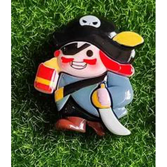 6 Pcs Super Large Size Pirate Ship Octopus Message In a Bottle Cartoon Resin Flatback Cabochon DIY