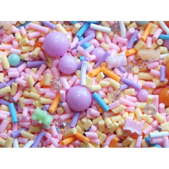 Pastel colours 20g Bag FAKE Polymer Clay Ice Cream Sprinkles Bead Balls Tiny 5mm Teddy Bears