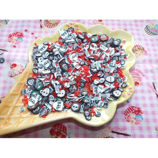 20g Bag Serial Killer Mix Halloween Scary Film Horror Night Polymer Clay Sprinkles Bloody Mess Handm