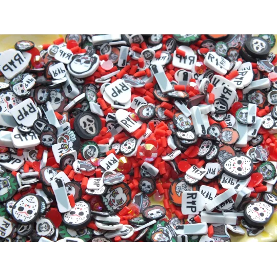 20g Bag Serial Killer Mix Halloween Scary Film Horror Night Polymer Clay Sprinkles Bloody Mess Handm