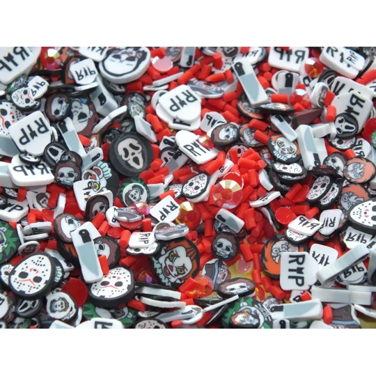 20g Bag Serial Killer Mix Halloween Scary Film Horror Night Polymer Clay Sprinkles Bloody Mess Handm