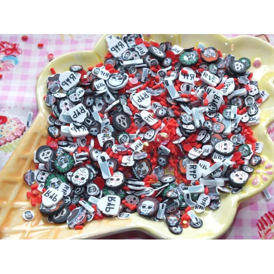 20g Bag Serial Killer Mix Halloween Scary Film Horror Night Polymer Clay Sprinkles Bloody Mess Handm