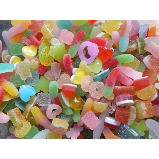 50 Pcs REALISTIC Fake Prop "Sugar" Coated Frosted Jelly Tots Cubes Gumdrops Candy Resin Flatback