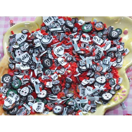 20g Bag Serial Killer Mix Halloween Scary Film Horror Night Polymer Clay Sprinkles Bloody Mess Handm